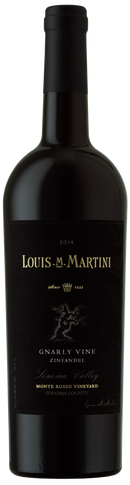 2017 Louis M Martini Monte Rosso Vineyard Gnarly Vines Zinfandel  0.75L wine bottle.