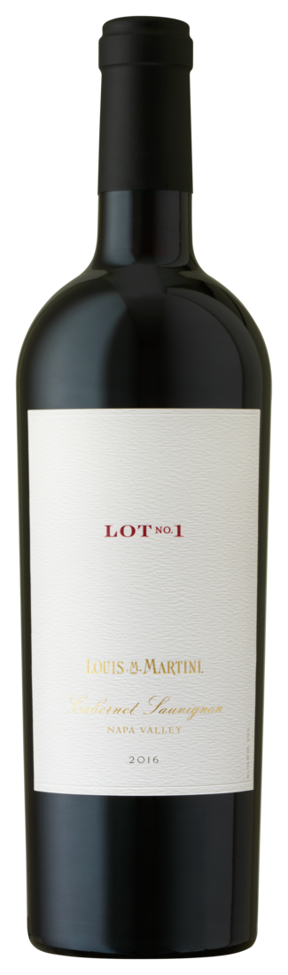 2018 Louis M Martini Lot 1 Cab Sauv 0.75L wine bottle.