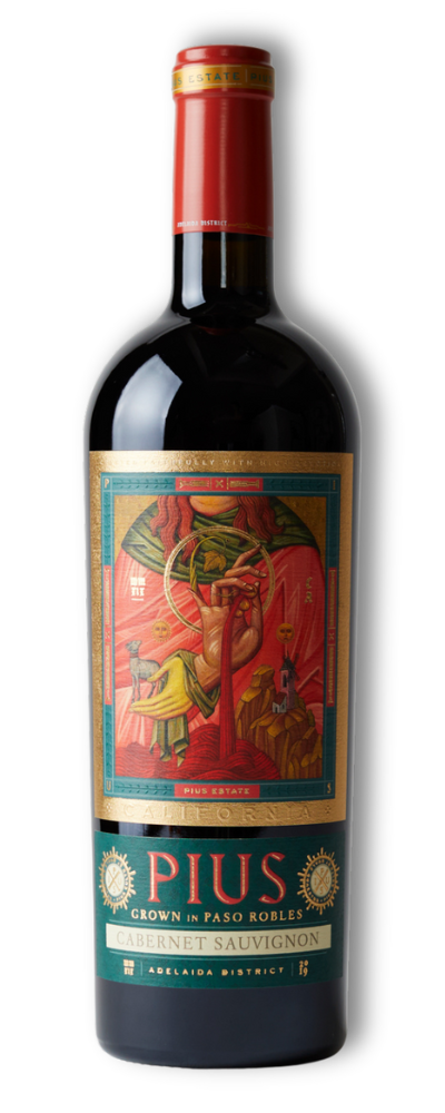 2019 PIUS Adelaida District Cabernet Sauvignon 0.75L wine bottle.