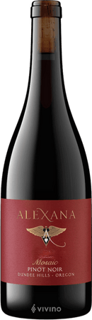 Alexana Mosaic Pinot Noir wine bottle.