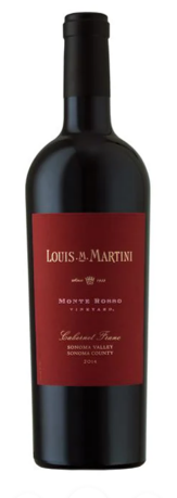 2017 Louis M Martini Monte Rosso Vineyard Cab Franc 0.75L wine bottle.